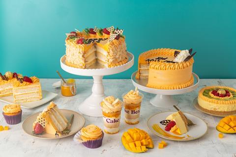 The new mango range launched over the summer at Cake Box stores