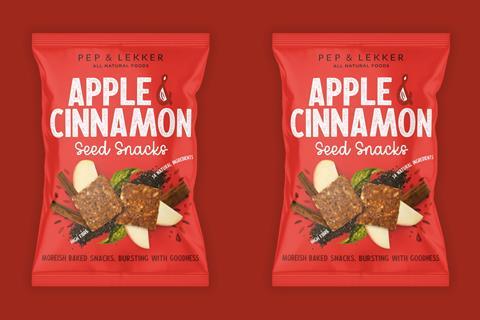 Pep and Lekker cinnamon and apple seed snacks