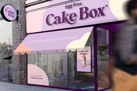An artist’s impression of the new branding at a Cake Box franchise store set to launch in the second half of the financial year