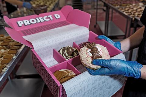 Project D box of doughnuts