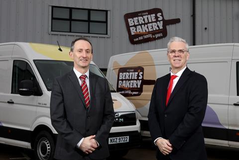 L to r:Eamonn Taggart, trading manager at Henderson Group and Bertie's Bakery CEO Brian McErlain