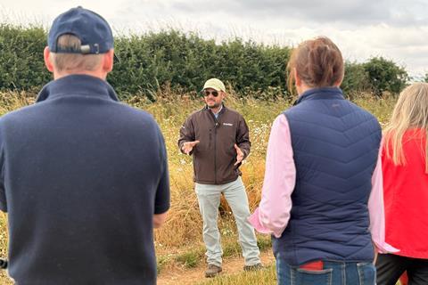 Frontier Agriculture - Rob Nightingale talks through some of the report findings during a supply chain event held at Frontier’s trials site at Freshlands Farm in Haywold, Yorkshire