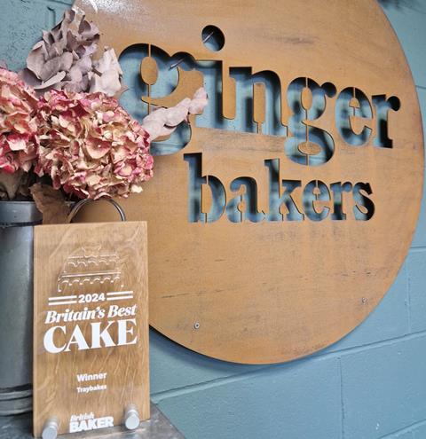 Ginger Bakers Britain's Best Cake trophy