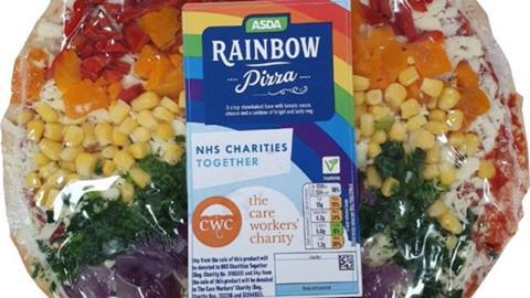 Asda launches Rainbow Pizza to back key workers