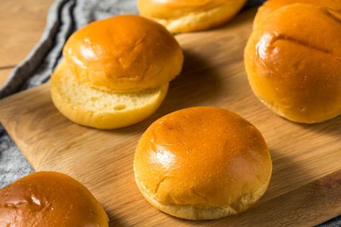 Brioche buns on a board