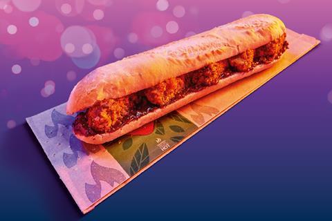 Greggs Vegan Christmas Baguette