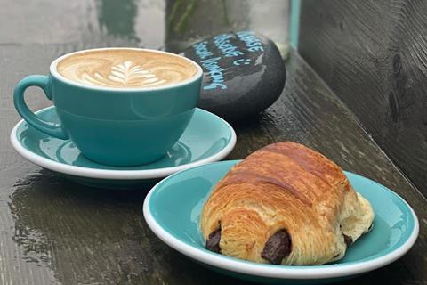 Coffee and pain au chocolat