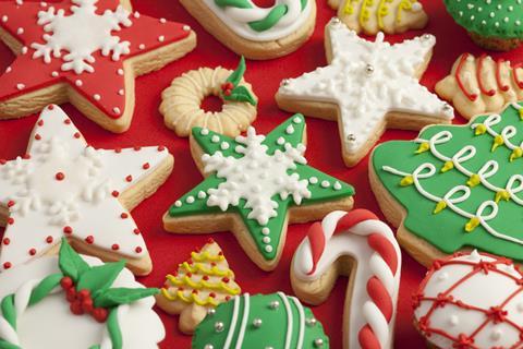 Christmas iced shortbread biscuits
