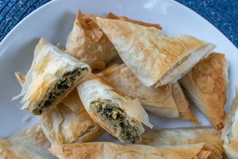 Spanakopita with spinach