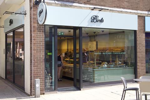 Outside a rebranded Birds Bakery store in Burton-upon-Trent