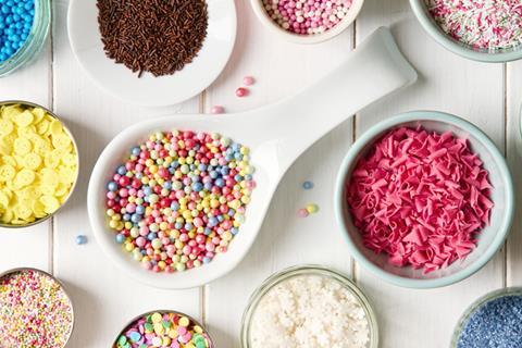 Cake sprinkles and decorations