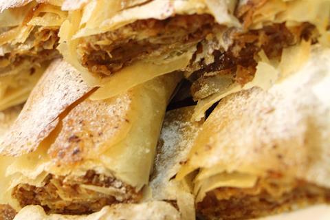 Bundavera from Serbia is made with filo pastry