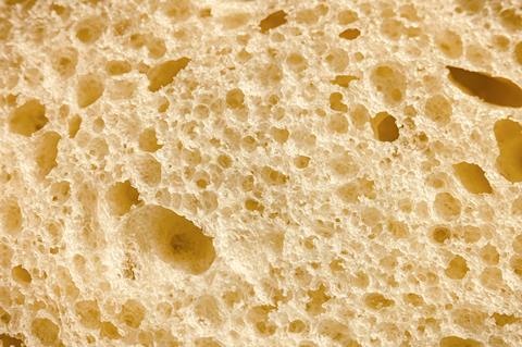 Close up image of white sliced bread