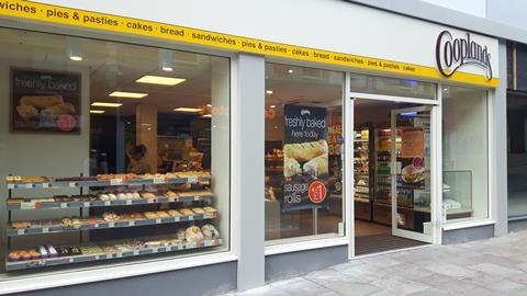 Cooplands bakery shop in Wakefield
