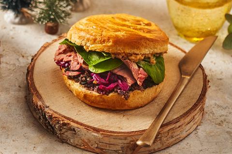 Sainsbury's beef wellington Christmas sandwich