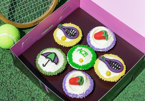 Tennis Cupcake Selection Box by Hummingbird Bakery