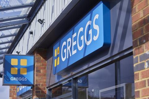 Greggs signage on Reading store