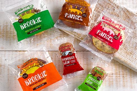 Roberts Bakery's new snacking range includes a pangel, brookie and porridge loaf