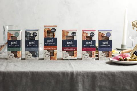 Peter's Yard crackers in packaging