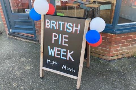 Turner's British Pie Week board