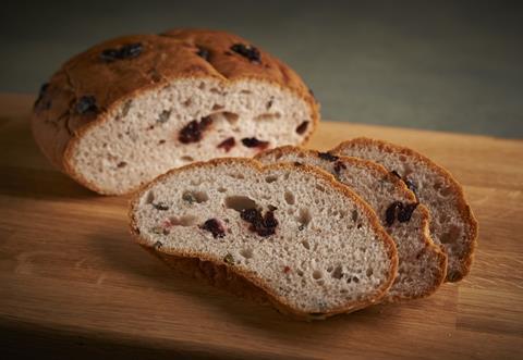 Baking Industry Awards winner Cranberry and Pumpkin Seed Cob by Just: Gluten Free Bakery