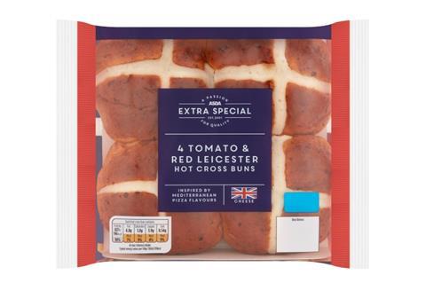 Asda's Extra Special Tomato & Red Leicester Hot Cross Buns