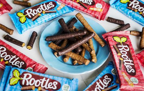 Rootles biscuits with packaging