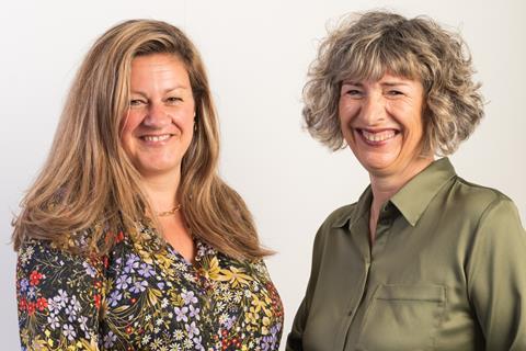 Cybake - Ali Lyons (left) pictured with Cybake founder Jane Tyler last year when she joined as retail partnerships director