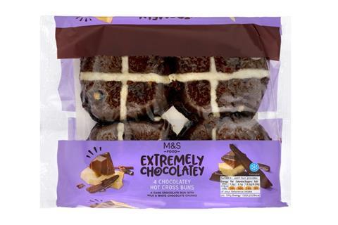 M&S Extremely Chocolatey hot cross buns_resized