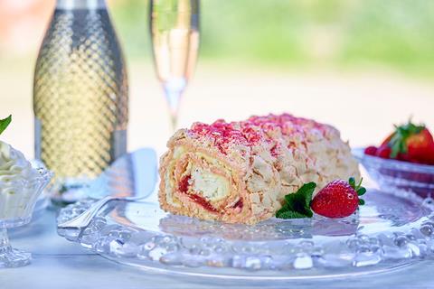 Hi-res Med Menuserve Strawberry Prosecco Roulade - Summer serv sugg lscape