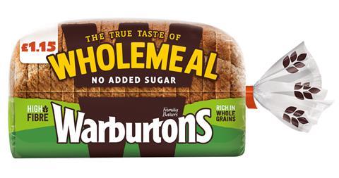 Warburtons Wholemeal 800g loaf PMP