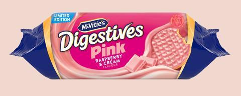 McVitie's - Pnk Raspberry & Cream Flavour Digestives - 2100x836