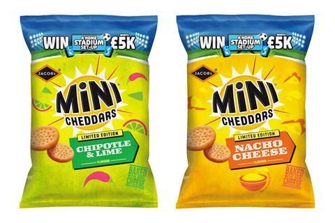 Pladis - Jacob's Mini Cheddars Chipotle & Lime and Nacho Cheese flavours - 2100x1400