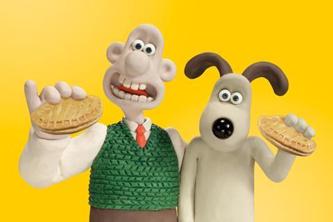 Wallace and Gromit hold the new Carrs pasties