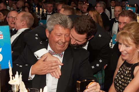 André Sarafilovic with son Sean at the Baking Industry Awards 2022