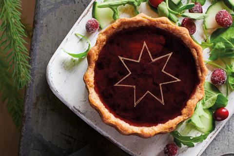 Co-op cranberry and port pork pie