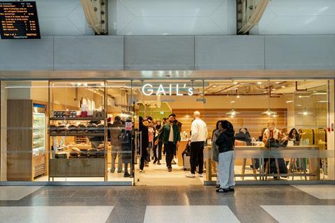 Gail's shop at Liverpool Street railway station in London