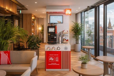 Illy on the go coffee machine in a hotel