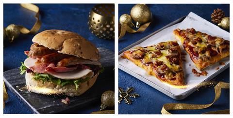 Cooplands Festive Sandwich & Pigs in Blankets Pizza