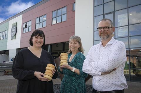 L-R Jones Village Bakery's commercial director Lesley Arnot, senior national account manager Allison Winstanley, and commercial controller Glen Marriott - credit  Mandy Jones