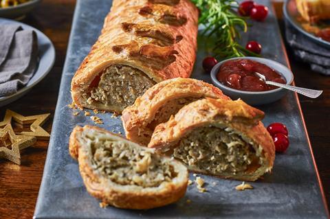The Tesco Sausage Log features seasoned pork in a puff pastry