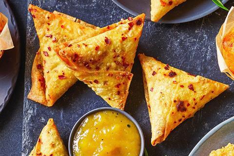 The Tesco Finest Chicken Samosas are part of the retailer's gastropub inspired party food Christmas range