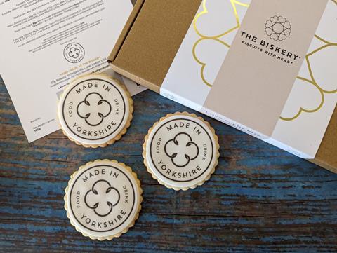 The Biskery biscuits with packaging