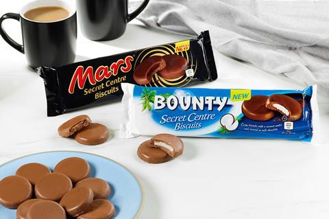 Mars and Bounty Secret Centre Biscuits