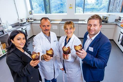 L-R Saltire Patisserie business development manager Jane Franco, Abertay University professor Alberto Fiore, research assistant Assunta Siani, and Saltire MD Bran Jankovic