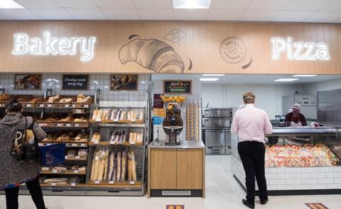 Sainsburys in-store bakery and pizza counter