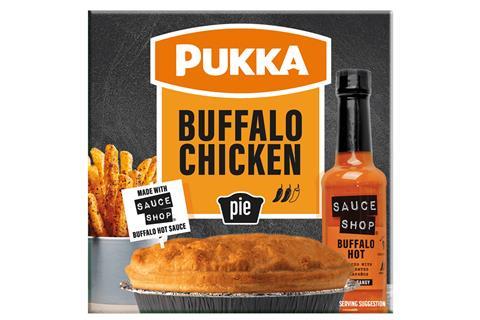 Pukka - Sauce Shop Buffalo Chicken Pie packshot - 2100x1400