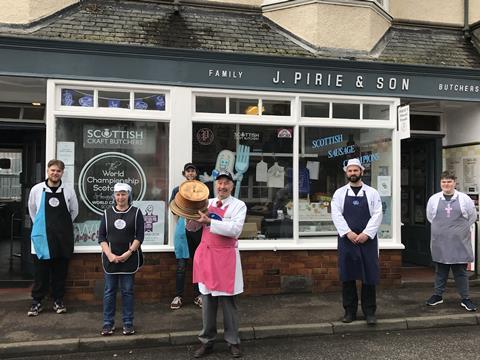 The team at James Pirie & Son with the trophy