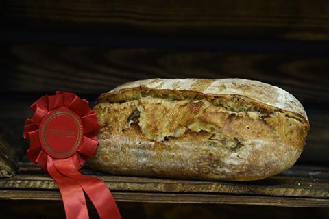 A cheese and wild garlic sourdough with winners' rosette