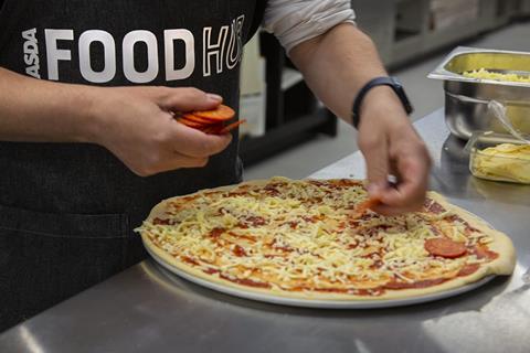 Asda Food Hub pizza counter